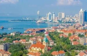 A beautiful view overlooking Qingdao