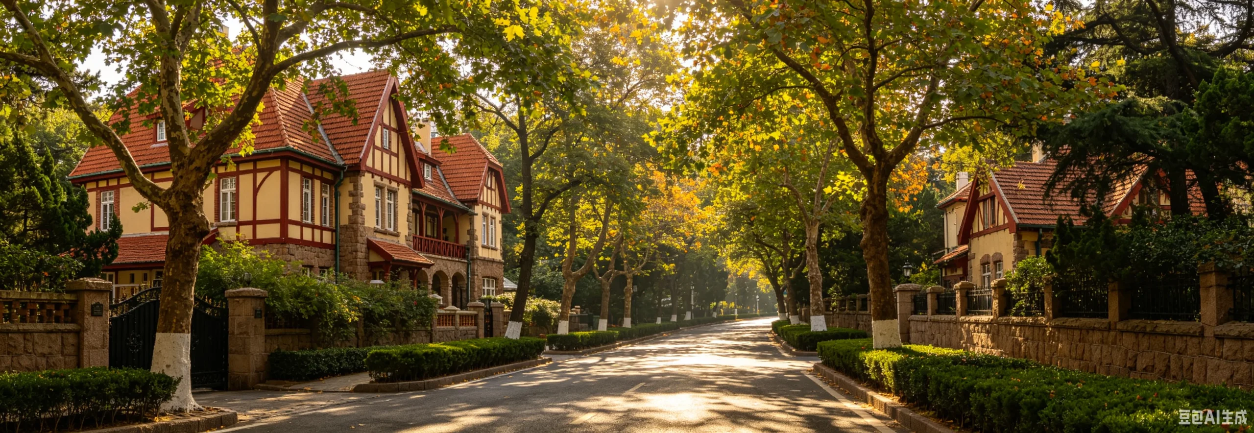 Beautiful scenery of Badaguan, Qingdao