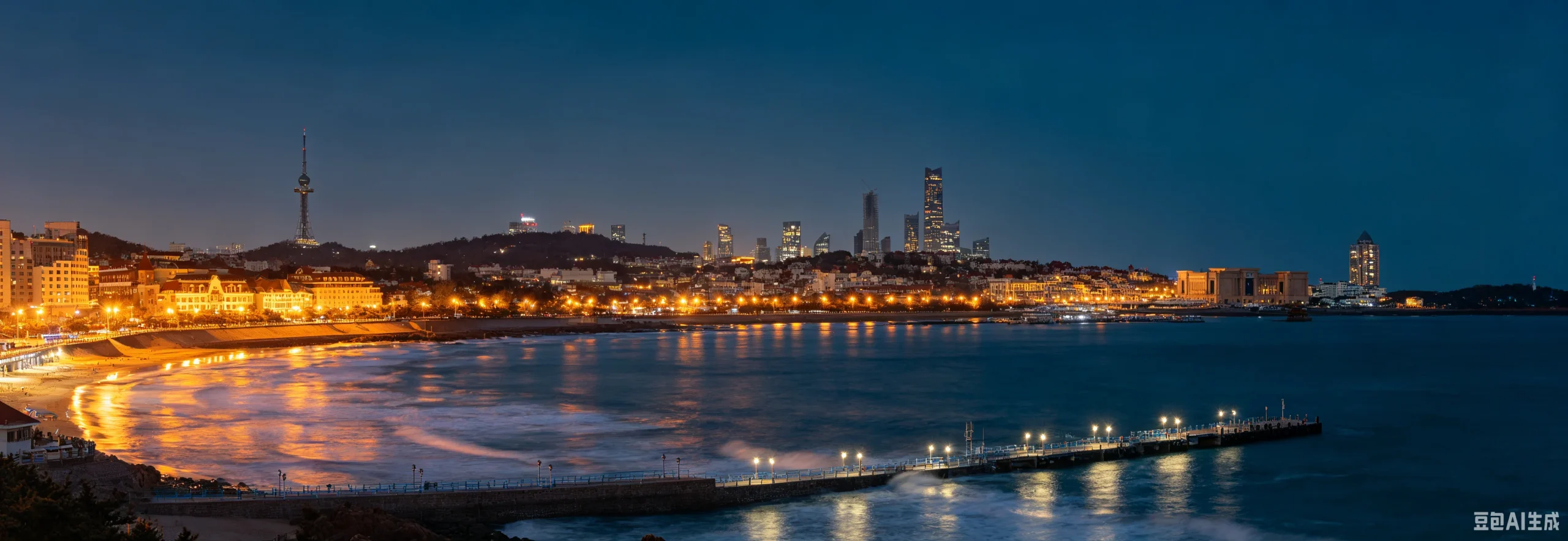 Beautiful scenery of Qingdao Zhanqiao Pier